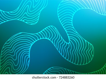 Dark Blue, Green vector natural abstract background. Shining colored illustration with doodles in Arabic style. The completely new template can be used for your brand book.