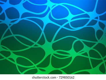 Dark Blue, Green vector natural abstract texture. Blurred decorative design in Indian style with Zen tangles. A completely new template for your business design.