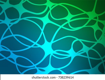 Dark Blue, Green vector natural elegant texture. A vague abstract illustration with doodles in Indian style. A new texture for your design.