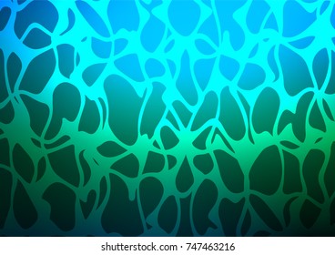 Dark Blue, Green vector natural elegant texture. Doodles on blurred abstract background with gradient. The template can be used as a background for cell phones.