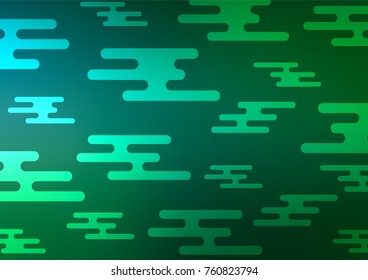 Dark Blue, Green vector natural abstract template. Doodles on blurred abstract background with gradient. A new texture for your design.