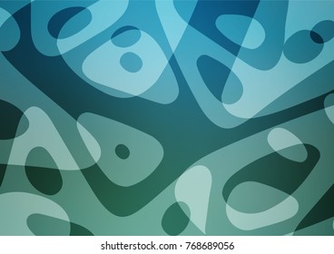 Dark Blue, Green vector natural elegant texture. Shining colored illustration with doodles in Zen tangle style. The best blurred design for your business.