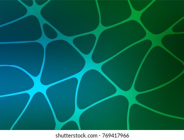 Dark Blue, Green vector natural abstract background. Doodles on blurred abstract background with gradient. A completely new design for your business.