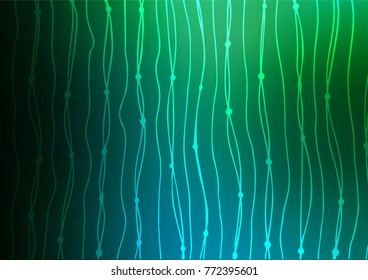 Dark Blue, Green vector natural elegant background. Geometric doodle illustration in Origami style with gradient. Brand-new design for your business.