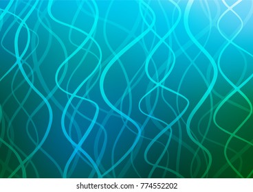 Dark Blue, Green vector natural elegant template. An elegant bright illustration with lines in Natural style. The best blurred design for your business.