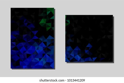 Dark Blue, Green vector pattern for posters. Web interface on abstract background with colorful gradient. Completely new template for your brand book.