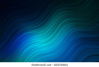 Dark Blue, Green vector pattern with lines, ovals. Creative illustration in halftone marble style with gradient. Marble style for your business design.