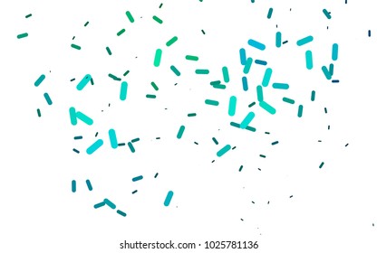 Dark Blue, Green vector pattern with rounded lines. Glitter abstract illustration with colored sticks. Best design for your ad, poster, banner.