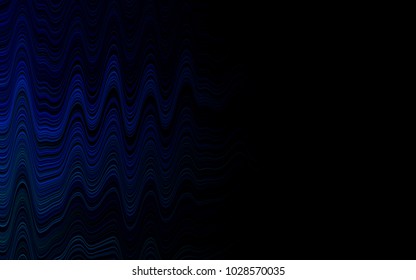 Dark Blue, Green vector pattern with lines, ovals. A sample with blurred bubble shapes. Pattern for your business design.