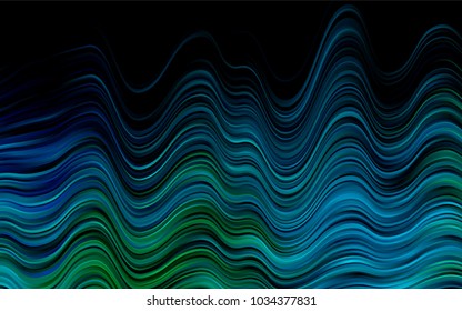 Dark Blue, Green vector pattern with liquid shapes. An elegant bright illustration with gradient. Textured wave pattern for backgrounds.
