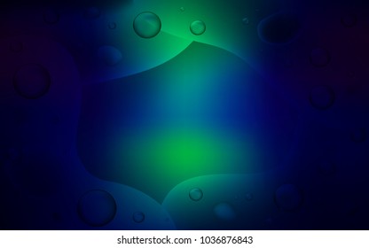 Dark Blue, Green vector pattern with lava shapes. Modern gradient abstract illustration with bandy lines. The best blurred design for your business.