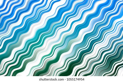 Dark Blue, Green vector pattern with liquid shapes. A vague circumflex abstract illustration with gradient. A new texture for your  ad, booklets, leaflets.