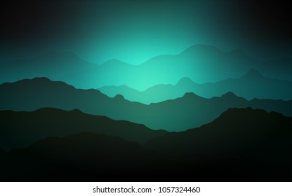 Dark Blue, Green vector pattern with bubble shapes. Creative geometric illustration in mountain style with gradient. A completely new template for your business design.