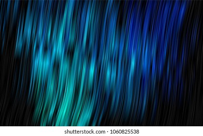Dark Blue, Green vector pattern with bent ribbons. Modern gradient abstract illustration with bandy lines. A completely new template for your business design.
