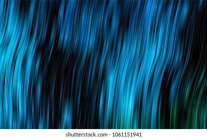 Dark Blue, Green vector pattern with bent ribbons. Colorful illustration in abstract marble style with gradient. A completely new template for your business design.