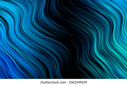 Dark Blue, Green vector pattern with lines, ovals. A completely new color illustration in marble style. The template for cell phone backgrounds.