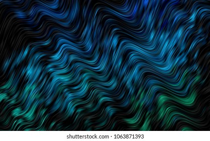 Dark Blue, Green vector pattern with lava shapes. Blurred geometric sample with gradient bubbles.  Pattern for your business design.