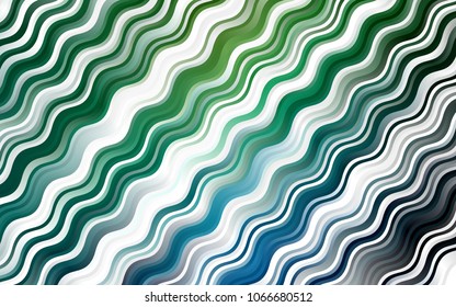Dark Blue, Green vector pattern with curved circles. A completely new color illustration in marble style. A new texture for your  ad, booklets, leaflets.