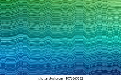 Dark Blue, Green vector pattern with lava shapes. Brand-new colored illustration in marble style with gradient. Pattern for your business design.