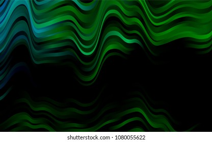 Dark Blue, Green vector pattern with lava shapes. Shining crooked illustration in marble style. The elegant pattern for brand book.
