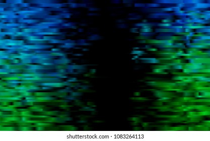 Dark Blue, Green vector pattern with narrow lines. Lines on blurred abstract background with gradient. The pattern can be used as ads, poster, banner for commercial.