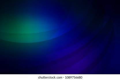 Dark Blue, Green vector pattern with bent lines. A completely new color illustration in marble style. The template for cell phone backgrounds.