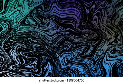 Dark Blue, Green vector pattern with bubble shapes. Colorful abstract illustration with gradient lines. The elegant pattern for brand book.