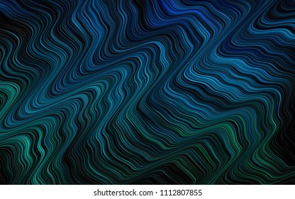 Dark Blue, Green vector pattern with lamp shapes. A sample with blurred bubble shapes. Textured wave pattern for backgrounds.