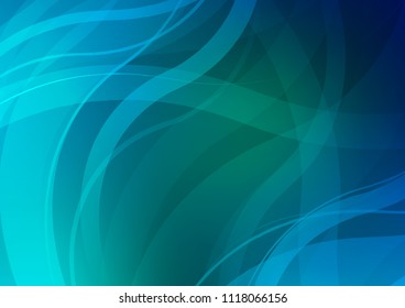 Dark Blue, Green vector pattern with lava shapes. Shining illustration, which consist of blurred lines, circles. The template for cell phone backgrounds.