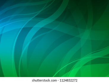 Dark Blue, Green vector pattern with lava shapes. Colorful illustration in abstract marble style with gradient. A new texture for your  ad, booklets, leaflets.