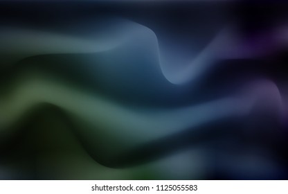 Dark Blue, Green vector pattern with liquid shapes. Glitter abstract illustration with wry lines. Brand-new design for your ads, poster, banner.
