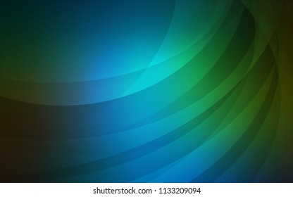 Dark Blue, Green vector pattern with bent ribbons. Brand-new colored illustration in marble style with gradient. The best blurred design for your business.