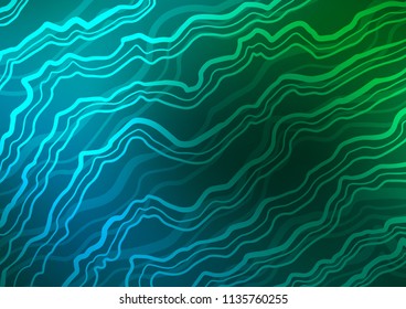Dark Blue, Green vector pattern with bubble shapes. A sample with blurred bubble shapes. The template for cell phone backgrounds.