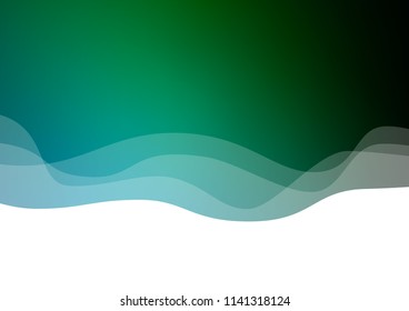Dark Blue, Green vector pattern with curved circles. Geometric illustration in marble style with gradient.  Brand new design for your ads, poster, banner.