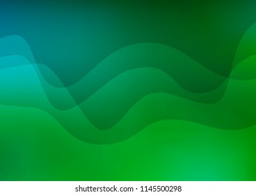 Dark Blue, Green vector pattern with lines, ovals. A completely new color illustration in marble style. Marble design for your web site.