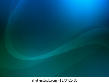 Dark Blue, Green vector pattern with lava shapes. Modern gradient abstract illustration with bandy lines. The elegant pattern for brand book.