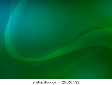 Dark Blue, Green vector pattern with bent ribbons. A vague circumflex abstract illustration with gradient. New composition for your brand book.