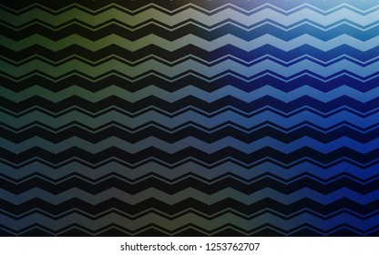 Dark Blue, Green vector pattern with sharp lines. Glitter abstract illustration with colorful sticks. Pattern for ads, posters, banners.