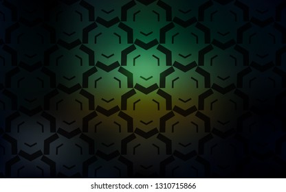 Dark Blue, Green vector pattern with curved lines. Colorful illustration in simple style with gradient. Brand new design for your ads, poster, banner.