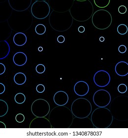 Dark Blue, Green vector pattern with circles. Modern abstract illustration with colorful circle shapes. Pattern for business ads.