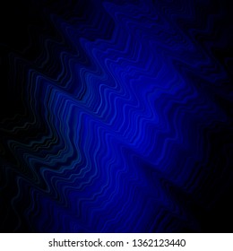 Dark Blue, Green vector pattern with curved lines. Colorful illustration in circular style with lines. Pattern for ads, commercials.