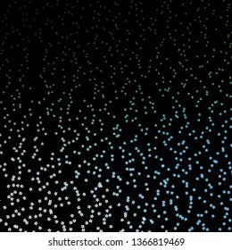 Dark Blue, Green vector pattern with abstract stars. Colorful illustration in abstract style with gradient stars. Theme for cell phones.