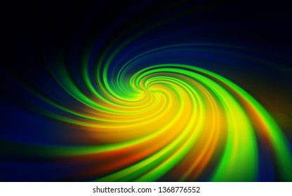 Dark Blue, Green vector pattern with lines. Glitter abstract illustration with wry lines. Abstract style for your business design.