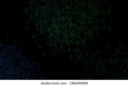 Dark Blue, Green vector pattern with spheres. Modern abstract illustration with colorful water drops. Design for posters, banners.