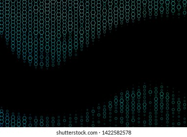 Dark Blue, Green vector pattern with colorful hexagons. Design in abstract style with hexagons. New design for website's poster, banner.