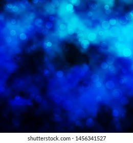 Dark Blue, Green vector pattern with circles. Colorful illustration with gradient dots in nature style. Design for your commercials.