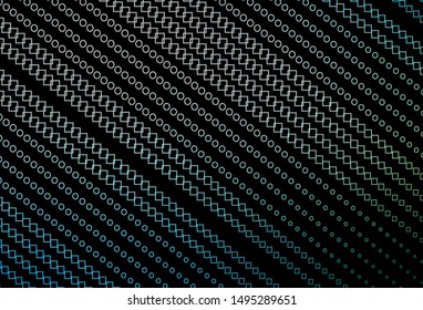 Dark Blue, Green vector pattern with crystals, rectangles. Decorative design in abstract style with rectangles. Modern template for your promotion.