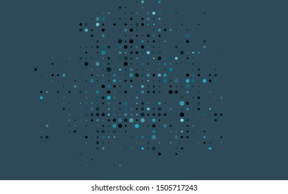 Dark Blue, Green vector pattern with spheres. Abstract illustration with colored bubbles in nature style. Pattern for ads, booklets.