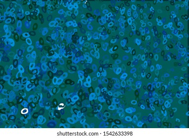 Dark Blue, Green vector pattern with spheres. Beautiful colored illustration with blurred circles in nature style. Pattern for beautiful websites.