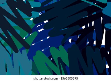 Dark Blue, Green vector pattern with sharp lines. Modern geometrical abstract illustration with Lines. Best design for your ad, poster, banner.